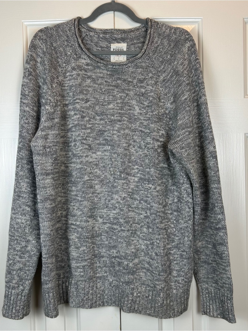 Fossil Marled Grey Knit Sweater